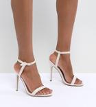 Missguided Barely There Heeled Sandals - Beige
