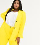 Asos Design Curve Pop Waisted Suit Blazer-yellow