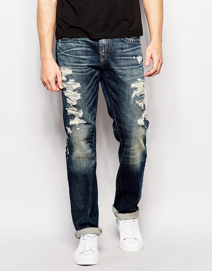 True Religion Jeans Geno Rough City Wash - Rough City