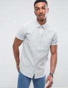 Bershka Regular Fit Shirt In Seersucker - Gray