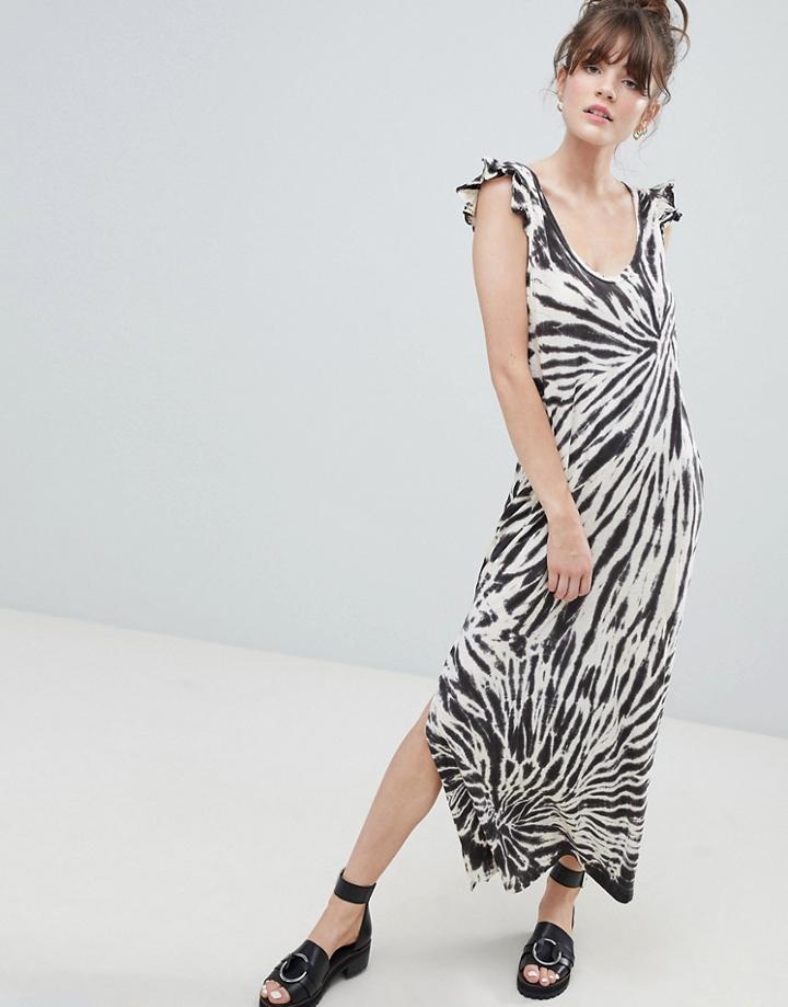 Leon And Harper Tie Dye Maxi Dress - Cream