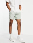 Asos Design Lightweight Skater Shorts In Light Green