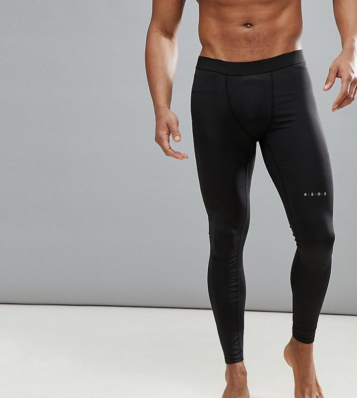 Asos 4505 Tall Running Tights In Black - Black