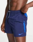Nike Swimming 5-inch Paneled Volley Shorts In Midnight Navy