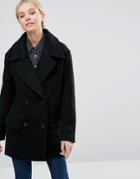 See U Soon Double Breasted Coat - Black