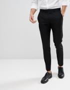 Moss London Skinny Suit Pants - Black