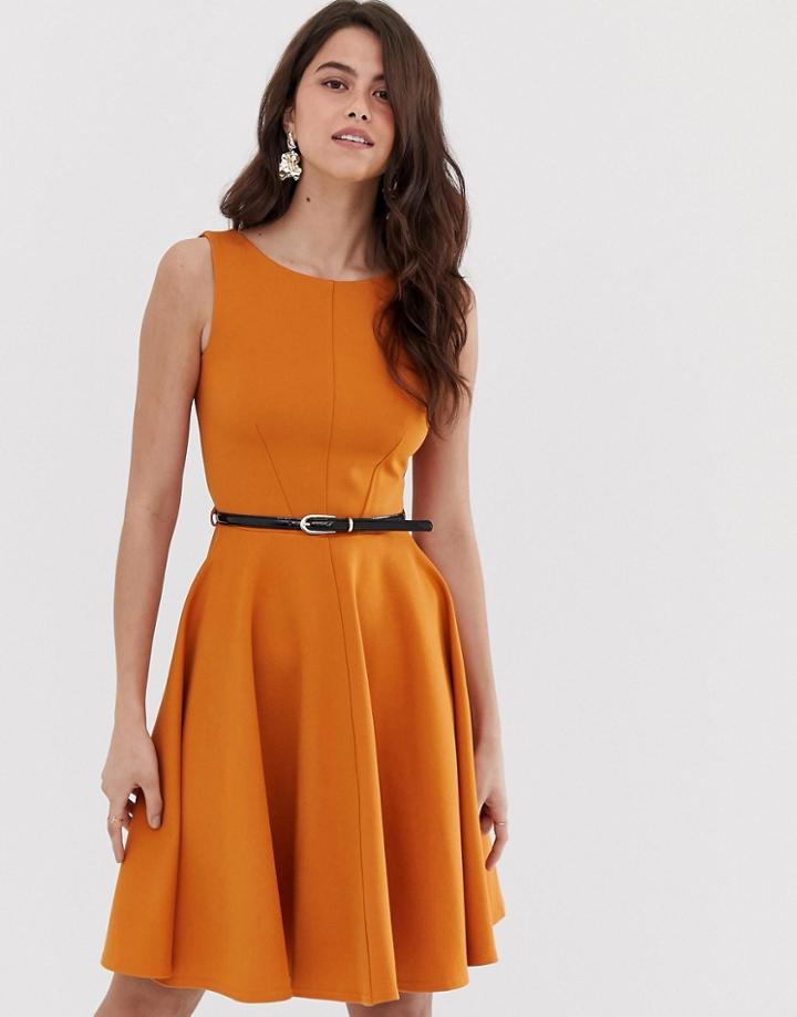 Closet Jersey Skater Dress - Yellow
