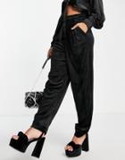 Vero Moda Velvet Tailored Pant In Black - Part Of A Set