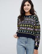 Asos Design Christmas Sweater-multi