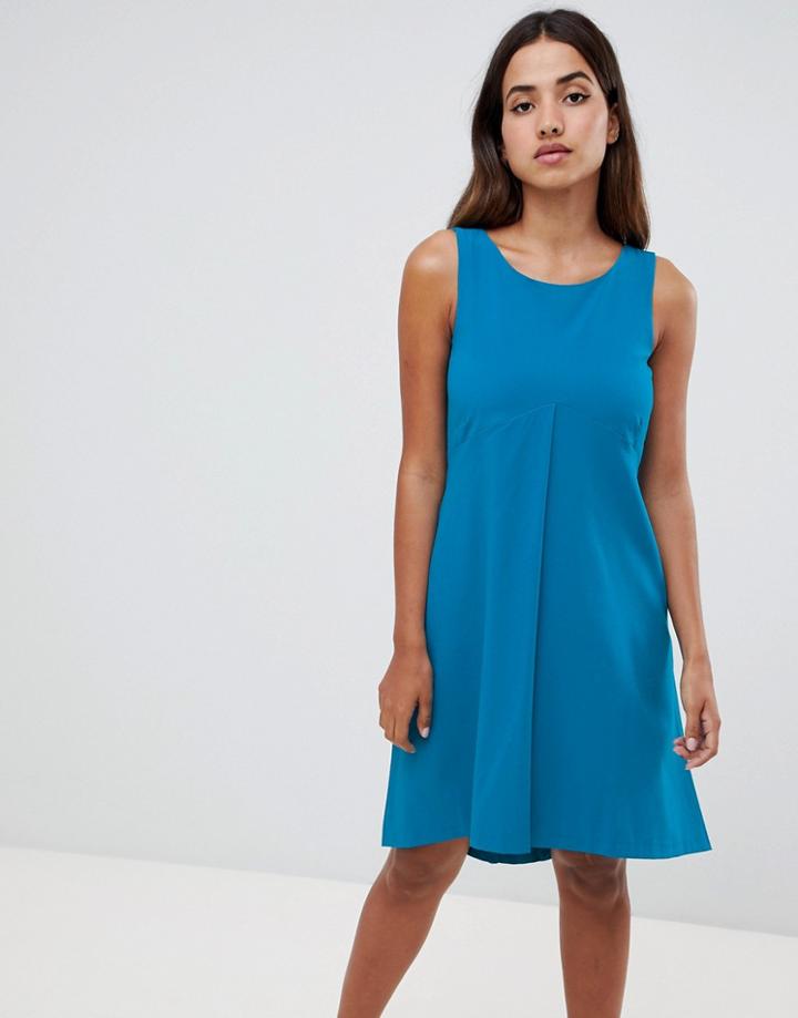 Closet London A Line Dress - Blue