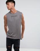 Night Addict Logo Oversized Tank - Gray