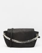 Pieces Cross Body Bag With Chain Strap - Black