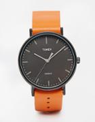 Timex Weekender Fairfield Leather Watch In Tan Tw2p91400 - Tan