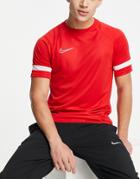 Nike Football Academy T-shirt In Red And White