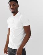 Selected Homme Polo Shirt In White Organic Cotton - White