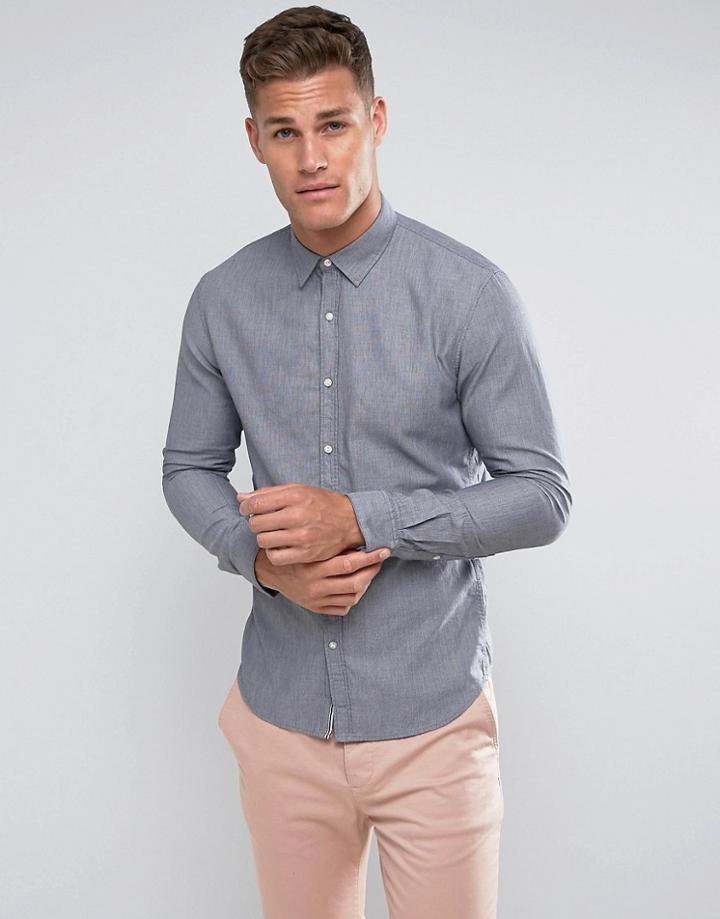 Tom Tailor Slim Fit Denim Shirt In Light Blue - Blue