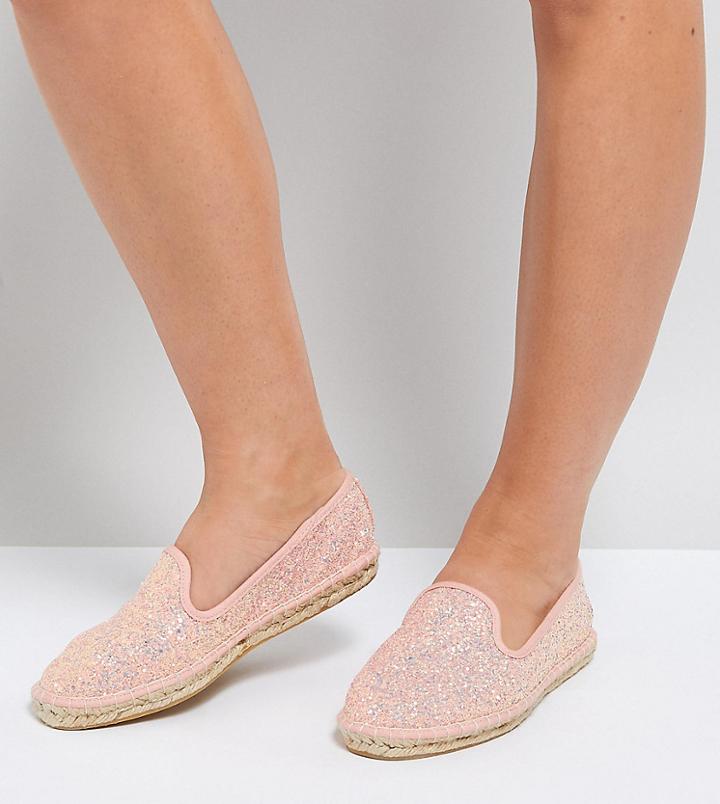 Asos Janie Wide Fit Espadrilles - Gold