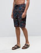 Asos Boardie Swim Shorts With Camo Print - Multi