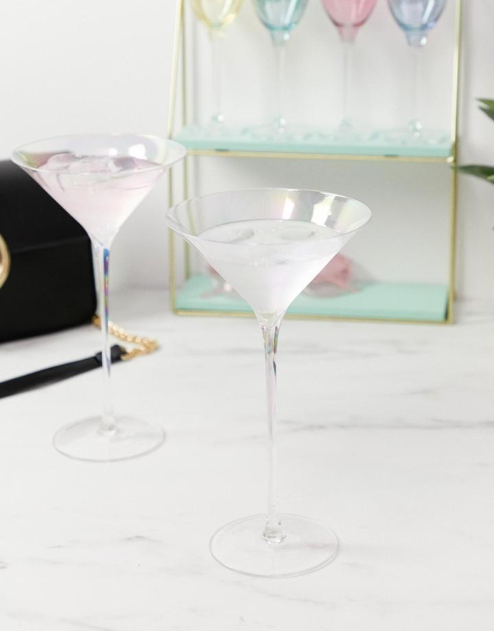 Lsa 2 Pack Iridescent Cocktail Glasses - Multi