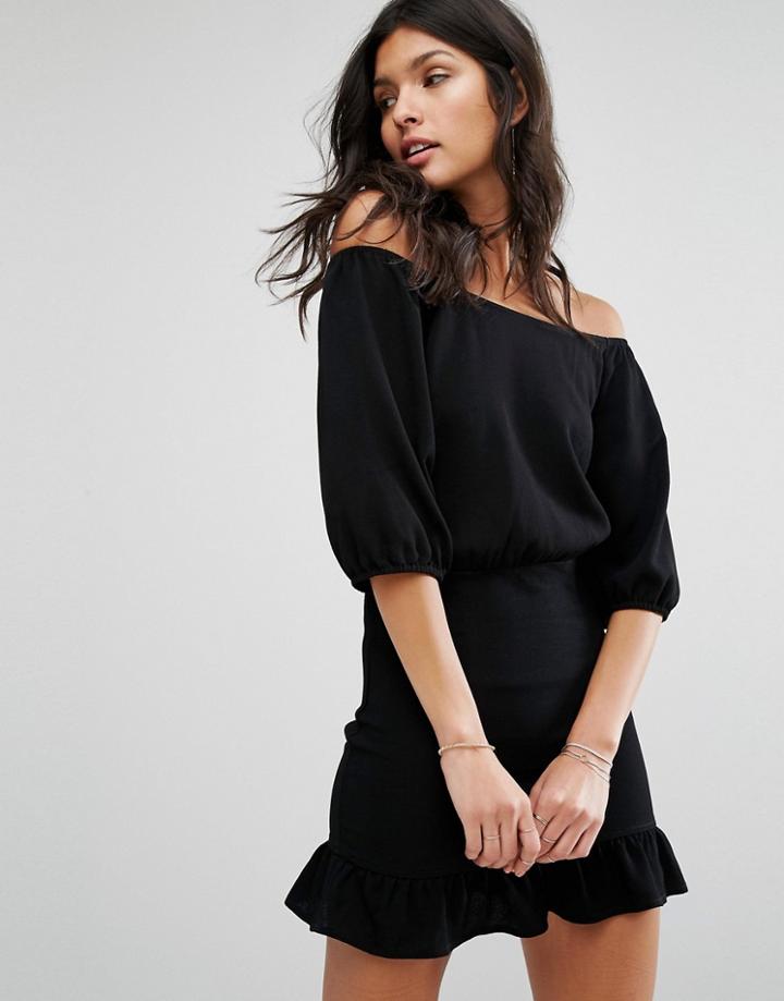 Flynn Skye Off Shoulder Dress - Black