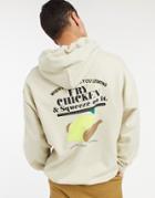Vintage Supply Fry Chicken Hoodie In Beige-neutral