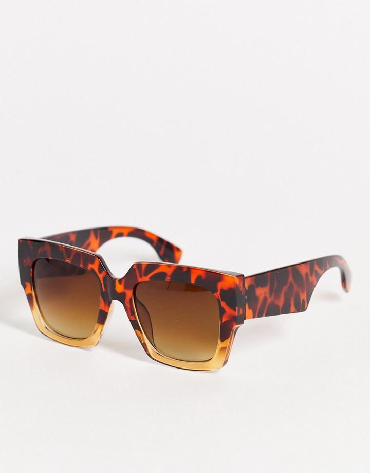 Aj Morgan Women's Square Two-tone Sunglasses In Brown