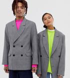 Collusion Oversized Suit Jacket In Prince Of Wales Check-gray