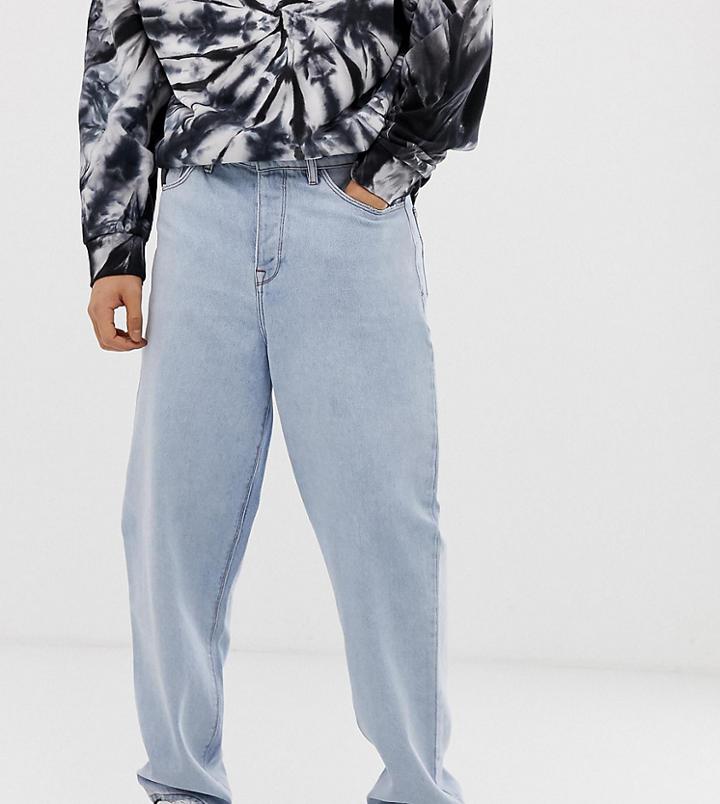 Collusion X005 Straight Leg Jeans In Light Wash