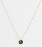 Orelia Gold Plated Double Hexagon Charm Pendant Necklace - Gold