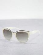 Jeepers Peepers Oversized Sunglasses In Off White