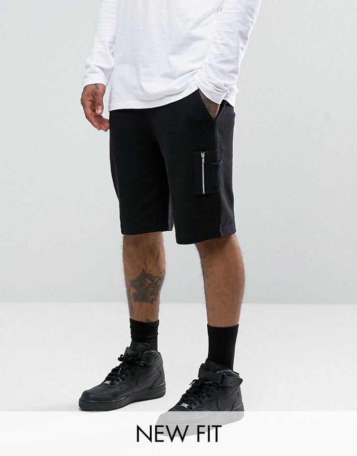 Asos Jersey Short With Ma1 Pocket - Black