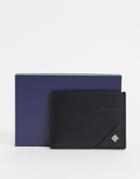Gant Leather Cardholder In Black With Small Logo