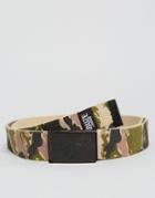 Abuze London Clip Belt With Camo Print - Green