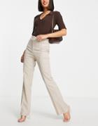 Y.a.s Tailored High Waist Pant In Beige - Part Of A Set-neutral