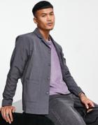 Bando Lightweight Square Pocket Tech Blazer-gray