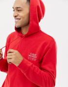 Cheap Monday Hoodie In Red With Logo Print - Red