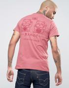 Friend Or Faux Pelican Back Print T-shirt - Pink