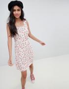 Nobody's Child Ruffle Sleeve Cami Dress In Ditsy Floral - Pink