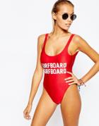Private Party Surfboard Swimsuit - Red