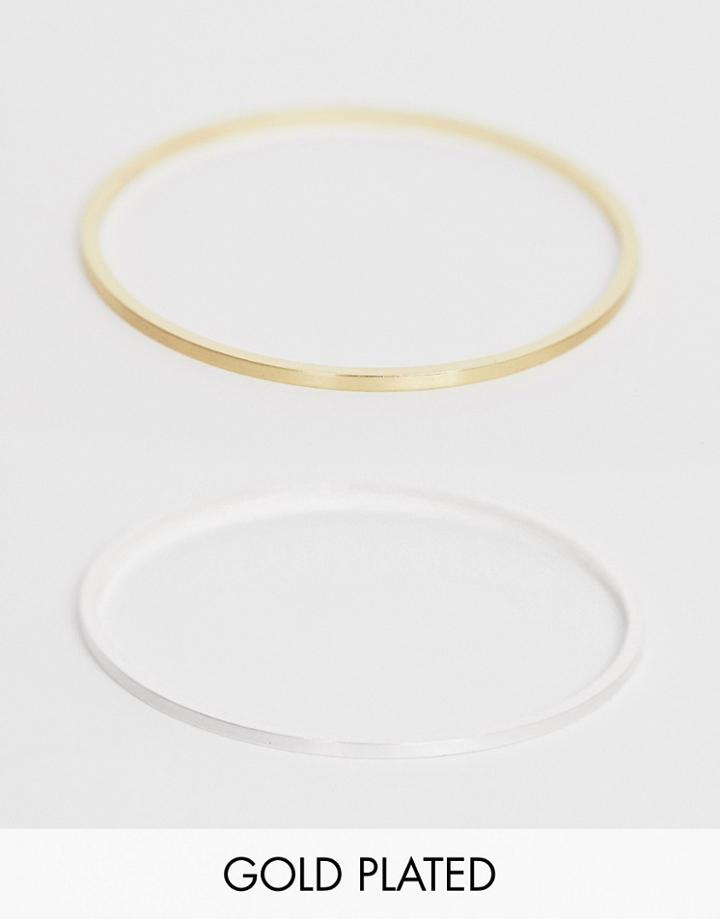 Pilgrim 2 Pack Gold And Silver Plated Bracelets - Multi