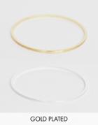 Pilgrim 2 Pack Gold And Silver Plated Bracelets - Multi