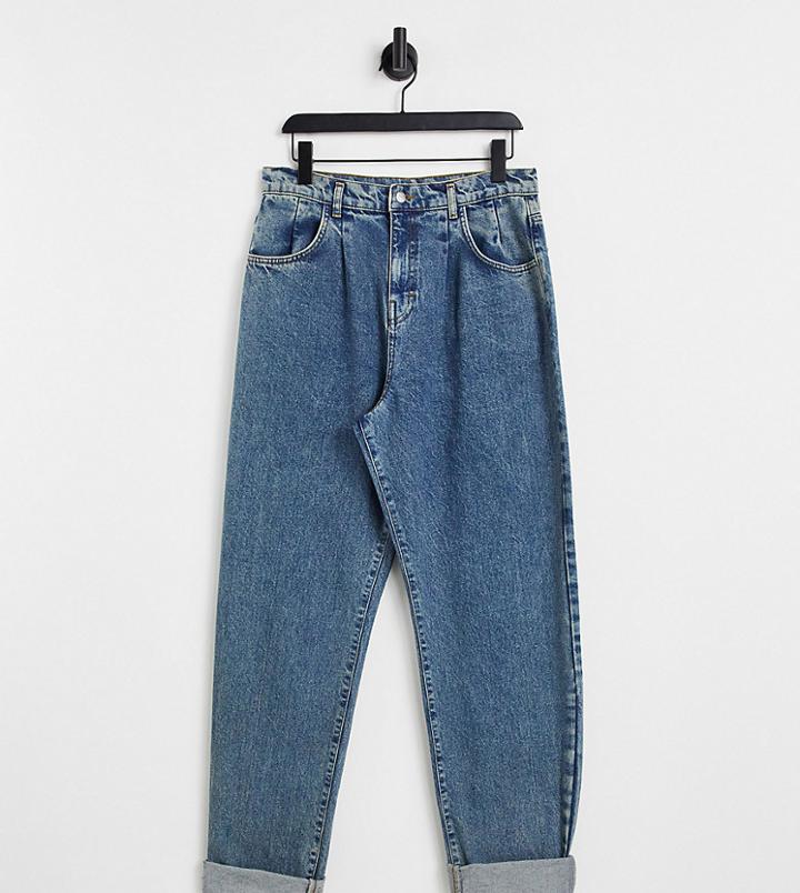 Reclaimed Vintage Inspired '83 Unisex Relaxed Fit Jean In Washed Blue-blues