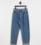 Reclaimed Vintage Inspired '83 Unisex Relaxed Fit Jean In Washed Blue-blues