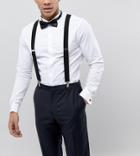 Religion Suspenders & Bow Tie Set In Black - Black