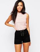 B.young Sleeveless Striped Tank Top - Rose Of Sharon