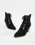 Asos Design Ritz Suede Lace Up Ankle Boots