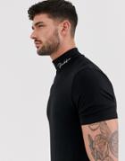 River Island Turtleneck T-shirt In Black - Black
