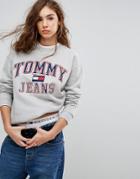 Tommy Jeans 90s Capsule Logo Sweatshirt - Gray