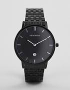 Sekonda 1386 Watch With Black Dial And Black Strap - Silver