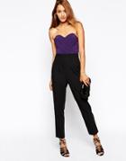 Asos Jumpsuit With Gathered Bandeau